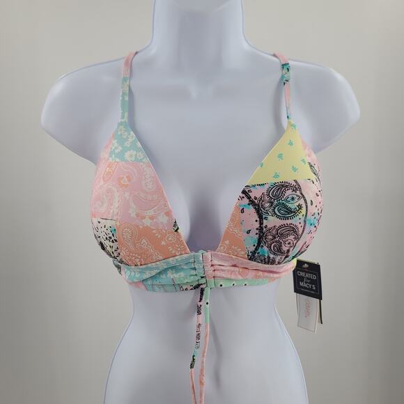 Salt & Cover Patch Maker bikini top SZ D/DD  padded string bikini top beachy - Picture 3 of 9